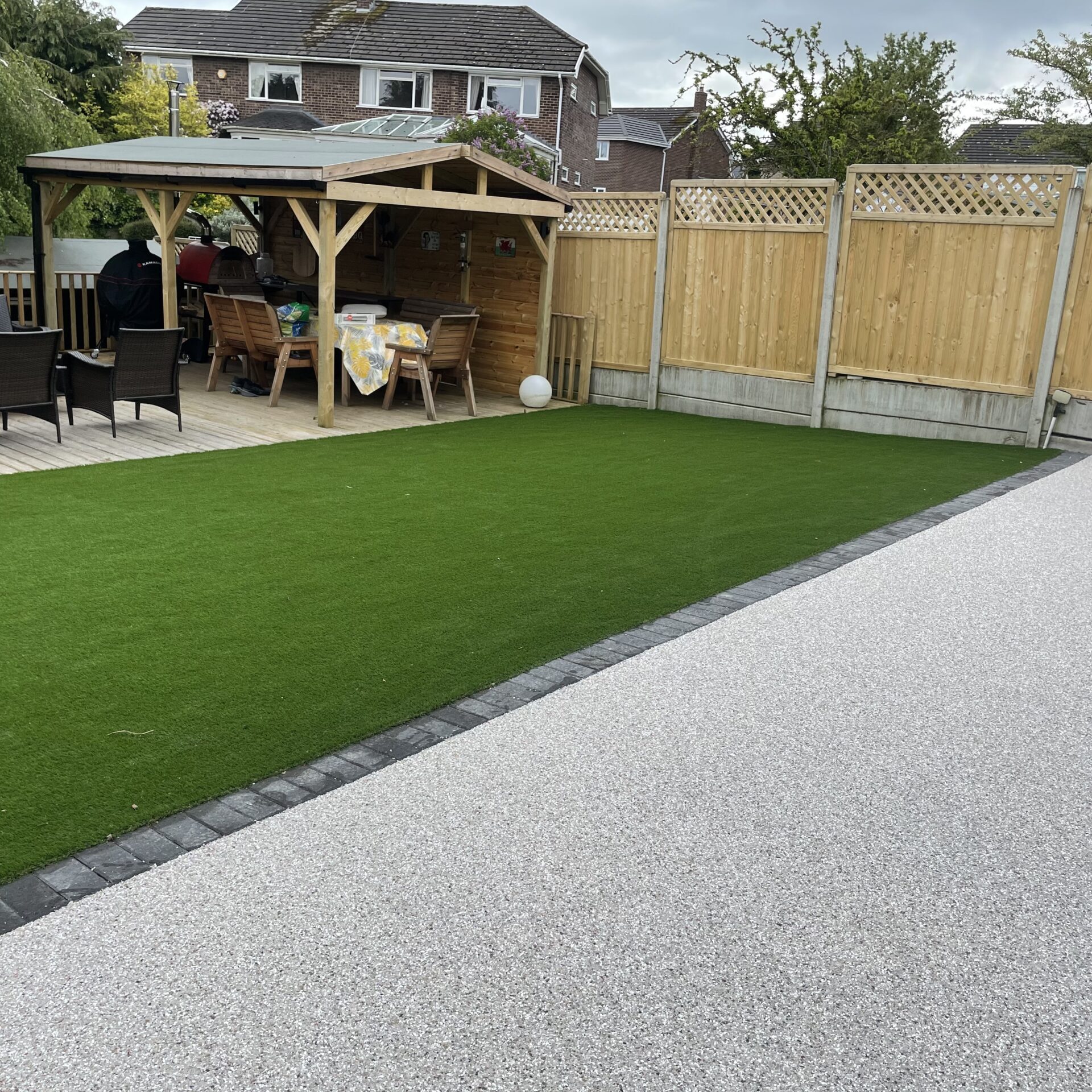 Artificial Grass & Resin Patio Area North Wales (3)